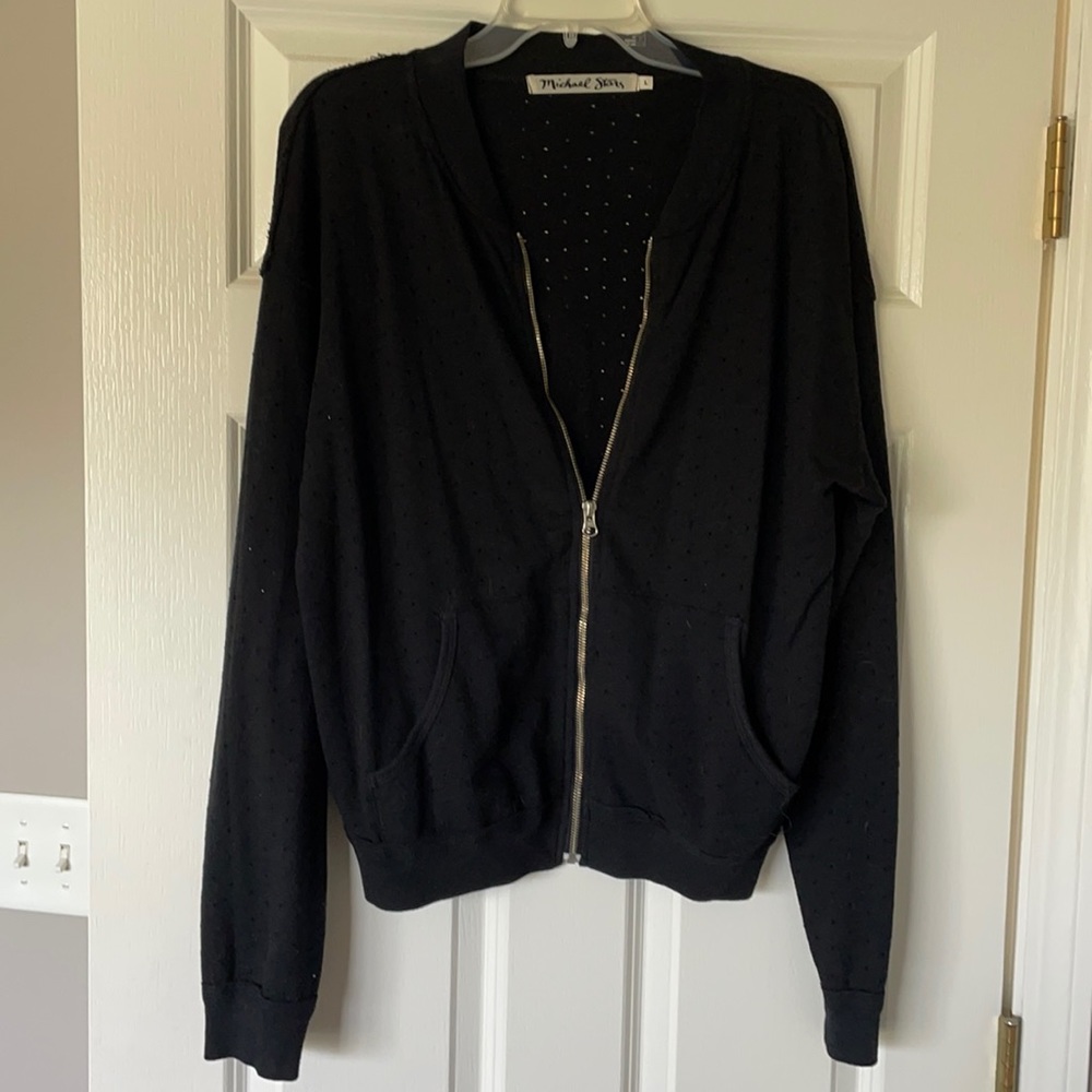 Michael Stars perforated bomber jacket